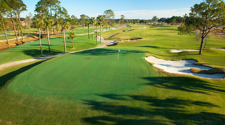 bird's eye view of Atlantic Beach Country Club golf course