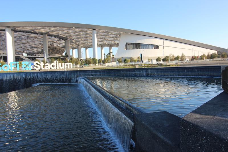 Waterfall Feature at Rams Stadium