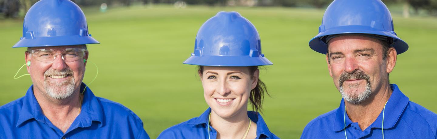 golf course hard hats