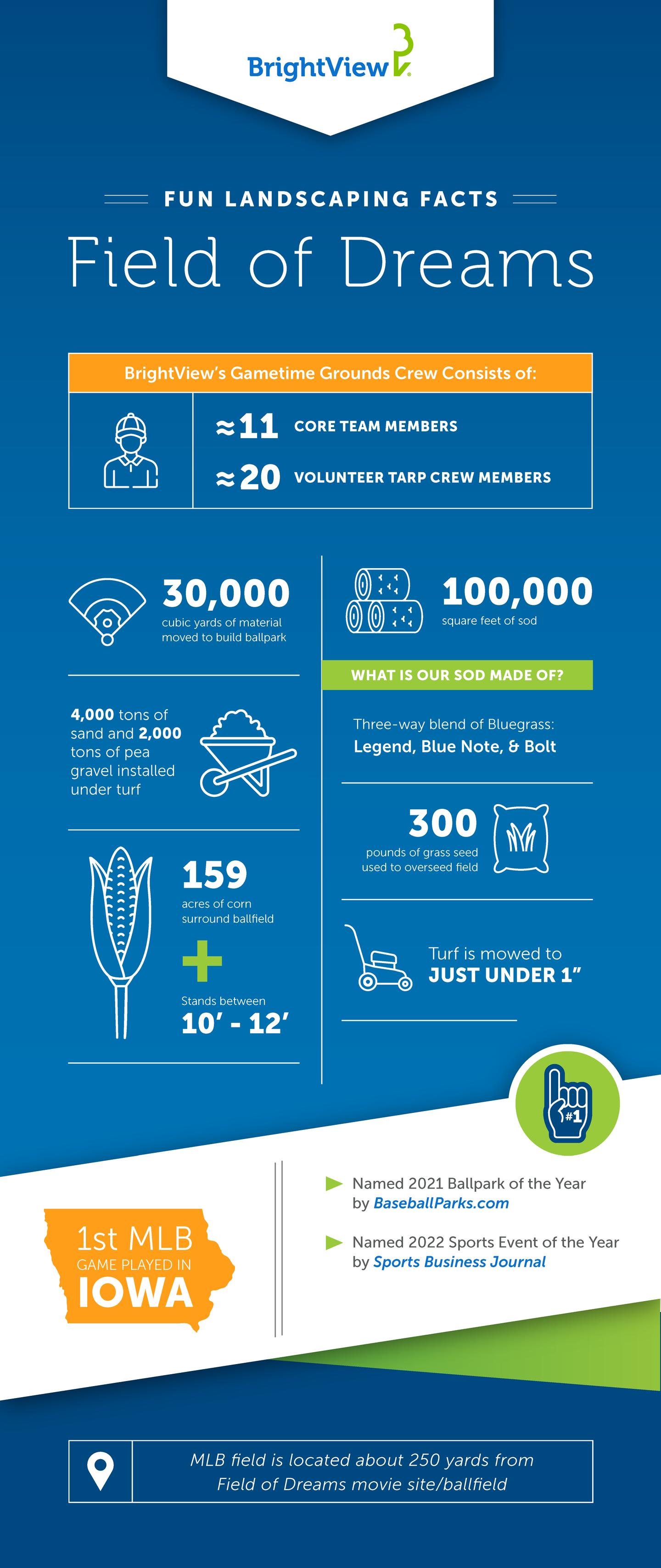 Field of Dreams Fun Landscaping Facts Infographic